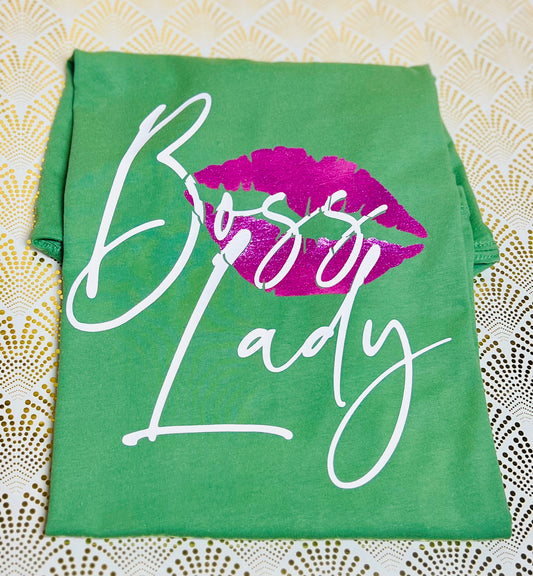 BOSS LADY (PINK LIPS) Tee